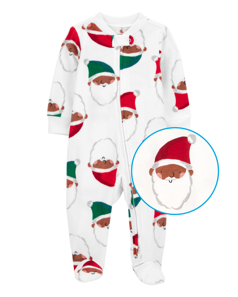 Baby Christmas Cookies Zip-Up Fleece Sleeper Pyjamas, image 2 of 4 slides