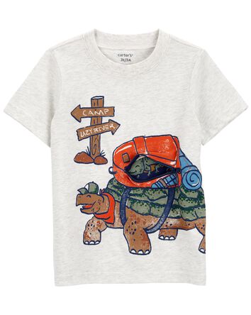T-shirt en jersey à imprimé de tortue, 