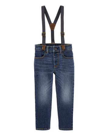 Toddler Boy The Favourite: Stretch Denim Suspenders, 