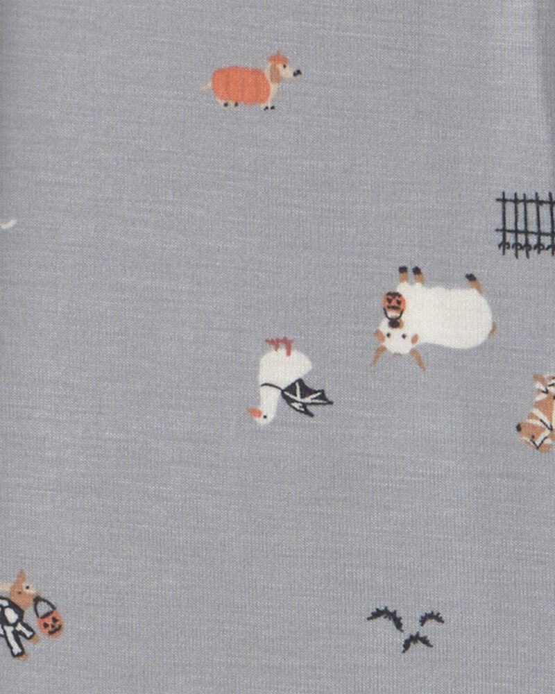 B&eacute;b&eacute; - Pyjama ajust&eacute; 1-pi&egrave;ce PurelySoft &agrave; motif d&rsquo;Halloween &ndash; Gris, image 3 sur 7 diapositives