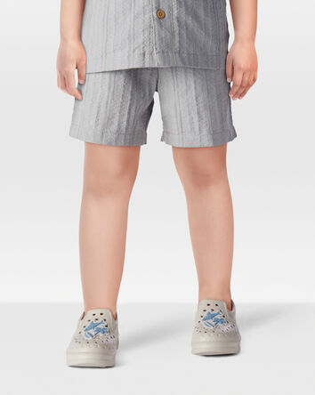 Enfant en bas âge Short à cordon de serrage en seersucker - Gris, 