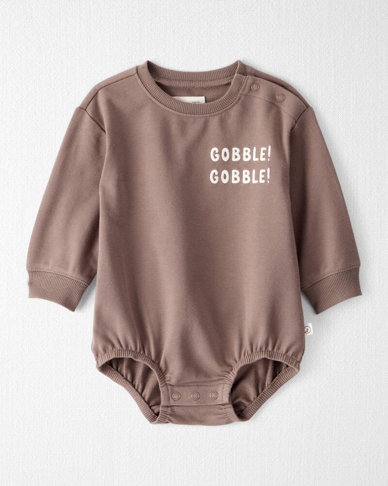 Baby Organic Cotton Gobble Gobble French Terry Bubble , image 1 of 4 slides