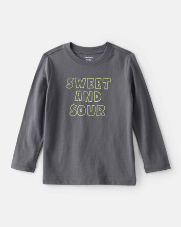 Toddler Boy Sweet and Sour Short-Sleeve Graphic Tee - Grey, 