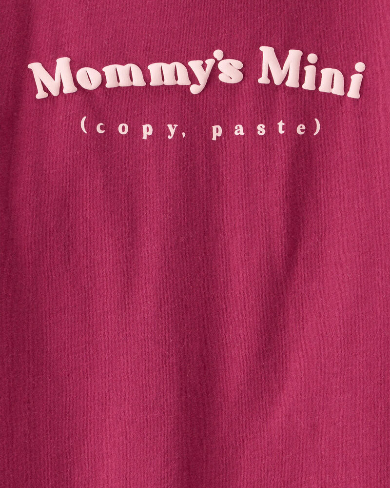 Toddler Girl Mommy's Mini Long-Sleeve Graphic Tee - Burgundy, image 3 of 4 slides