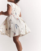 Toddler Girl Avenue Twirl™ Dress in Park Day Print - Cream, image 2 of 8 slides