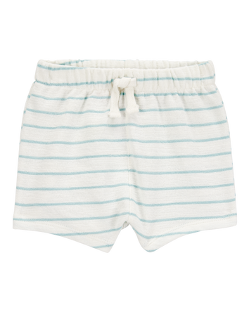 Baby Striped Pull-On Slub Jersey Shorts, 