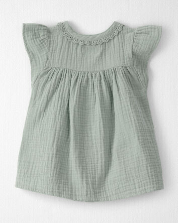 Baby Girl Organic Cotton Gauze Dress, 