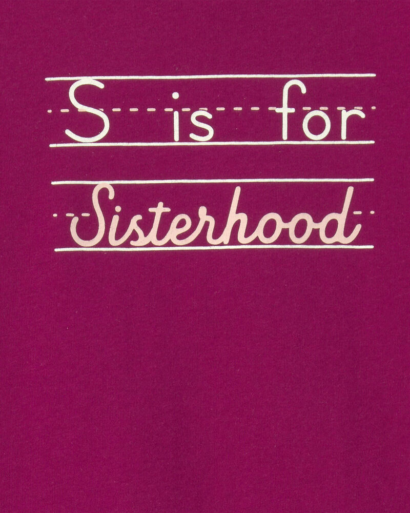 Toute-petit fille - Toute-petite fille - T-shirt manches longues &agrave; imprim&eacute; &laquo;Sisterhood&raquo; - Rouge, image 2 sur 2 diapositives