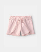 Filles - Short &agrave; ourlet dentel&eacute; - Rose, image 1 sur 3 diapositives