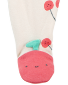 Baby Girl Cherry Print 2-Way Zip Cotton Sleeper, image 3 of 4 slides