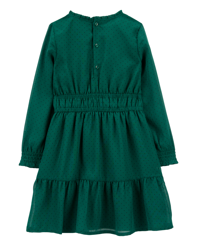 Kid Crepe Chiffon Holiday Dress, image 2 of 4 slides