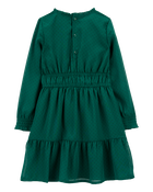 Kid Crepe Chiffon Holiday Dress, image 2 of 4 slides