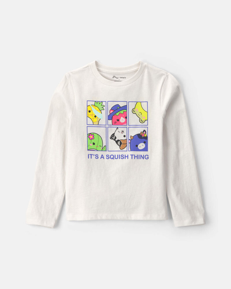 Filles - T-shirt manches longues &agrave; imprim&eacute; Squishmallow &ndash; Blanc, image 1 sur 2 diapositives