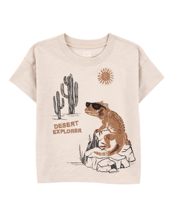 Toddler Desert Lizard Graphic Tee - Ivory, 
