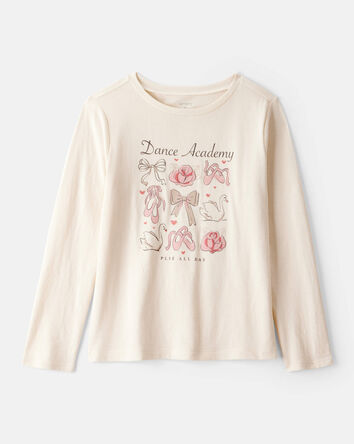Filles - T-shirt &agrave; manches longues Dance Academy - Cr&egrave;me, 