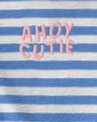 B&eacute;b&eacute; fille - Ensemble 2 pi&egrave;ces haut et short - Bleu, image 3 sur 3 diapositives