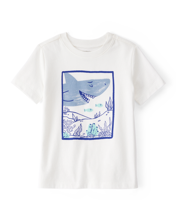 Toddler Boy Shark Short-Sleeve Graphic Tee - Ivory, 