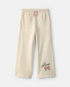 Girls Disney&copy; Marie Fleece Wide-Leg Pants - Cream, image 1 of 3 slides