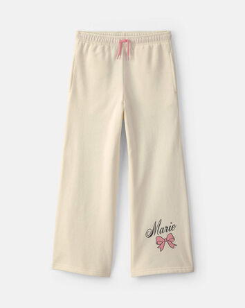 Girls Disney&copy; Marie Fleece Wide-Leg Pants - Cream, 