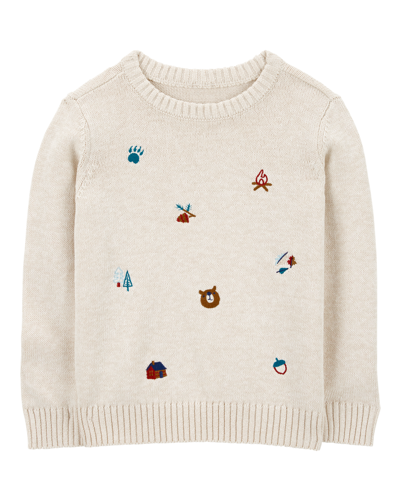 Baby Embroidered Camping Sweatshirt, image 1 of 3 slides