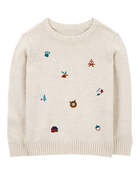 Baby Embroidered Camping Sweatshirt, image 1 of 3 slides