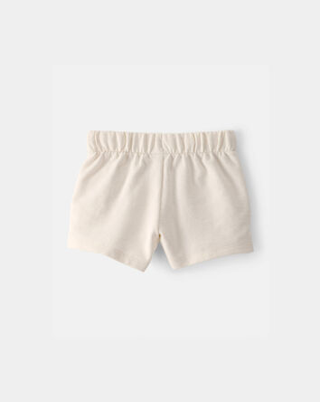 B&eacute;b&eacute; fille - Short en jersey bouclette - Cr&egrave;me, 