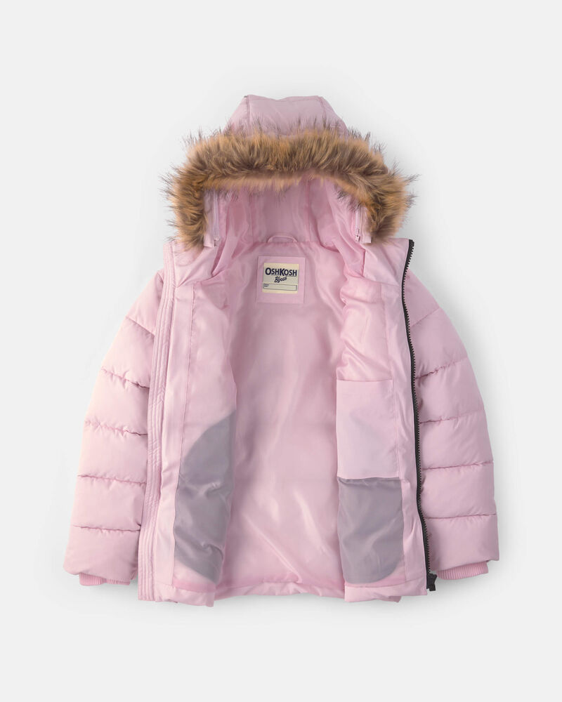 Girls  Bubble Urban Jacket- Pink, image 2 of 4 slides