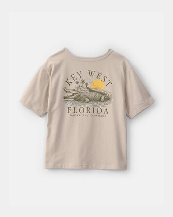 Gar&ccedil;ons - T-shirts &agrave; imprim&eacute; Key West - Beige, 