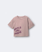 Tout-petit - T-shirt &agrave; manches roul&eacute;es &laquo;Watch Me Move&raquo; - Mauve, image 2 sur 6 diapositives