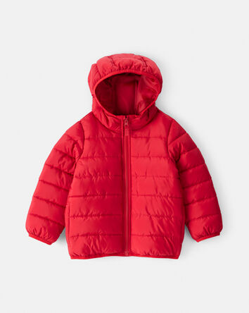 Baby Boy Midweight Packable Puffer - Red, 