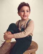 Toddler Boy Dog Sweater - Brown, image 3 of 4 slides