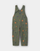 Toddler Patch Logo Overalls - Green, image 2 of 4 slides