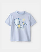 Toddler Boy Whale Short-Sleeve Rashguard - Blue, image 1 of 4 slides