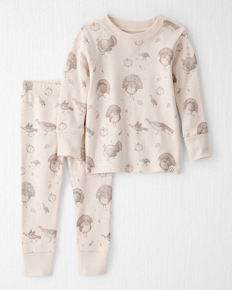 Baby Organic Cotton Pyjamas in Autumn Grove Print, image 1 of 5 slides