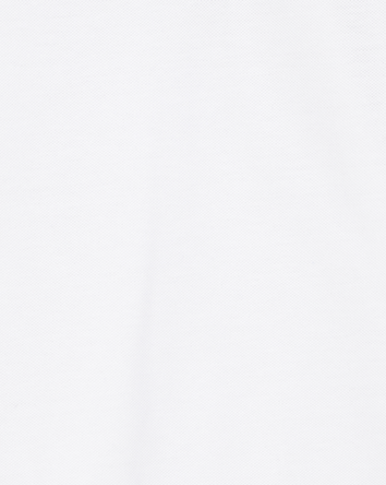 Pique Long-Sleeve Uniform Polo Shirt - White, 