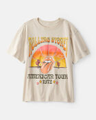Jeune - T-shirt &agrave; manches courtes Rolling Stones - Cr&egrave;me, image 1 sur 5 diapositives