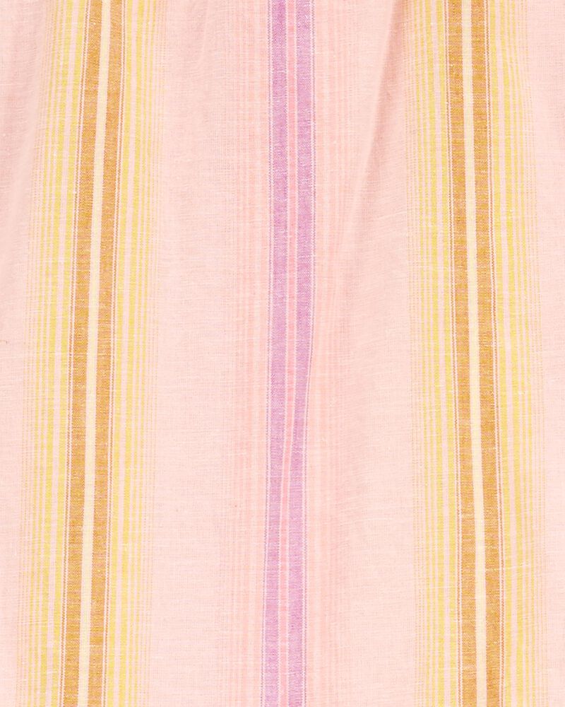 Striped Linen Tiered Maxi Dress, image 3 of 4 slides