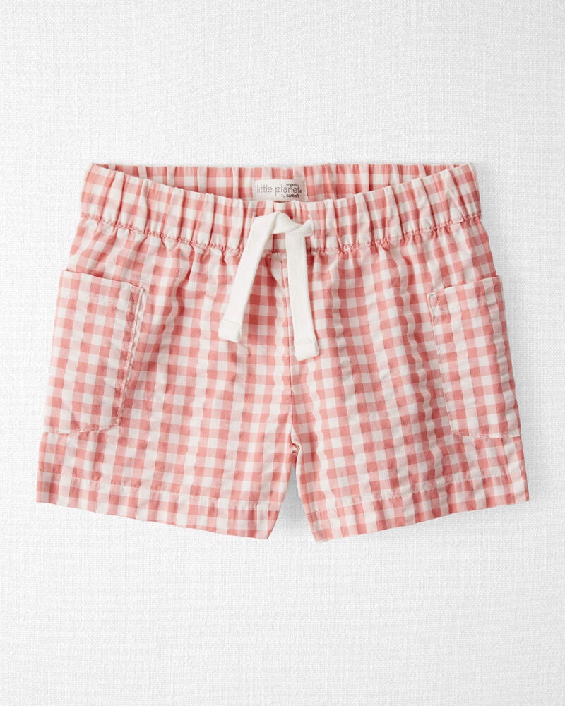 Toddler Gingham Shorts Made With Organic Cotton, image 1 of 6 slides