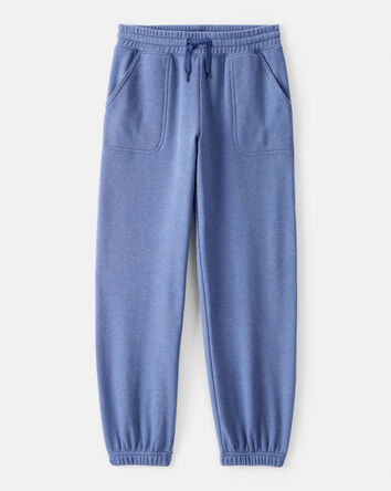 Girls Cotton Joggers - Blue, 