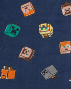 Boys 2-Piece Minecraft Christmas DreamPlush Snug Fit Pyjama Set - Navy Blue, image 2 of 3 slides