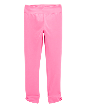 Enfant Pantalon à ourlet torsadé à taille haute - Rose, 