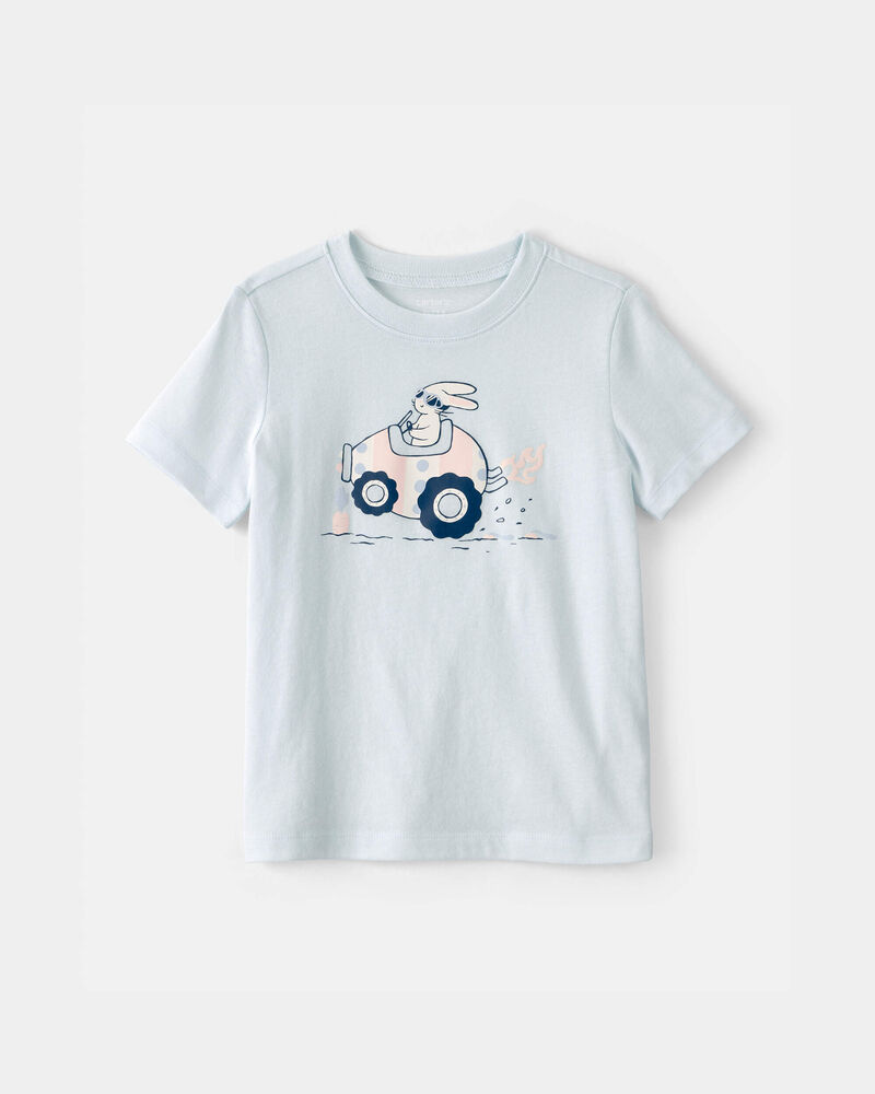 Toddler Easter Bunny Graphic Tee - Blue, image 1 of 3 slides
