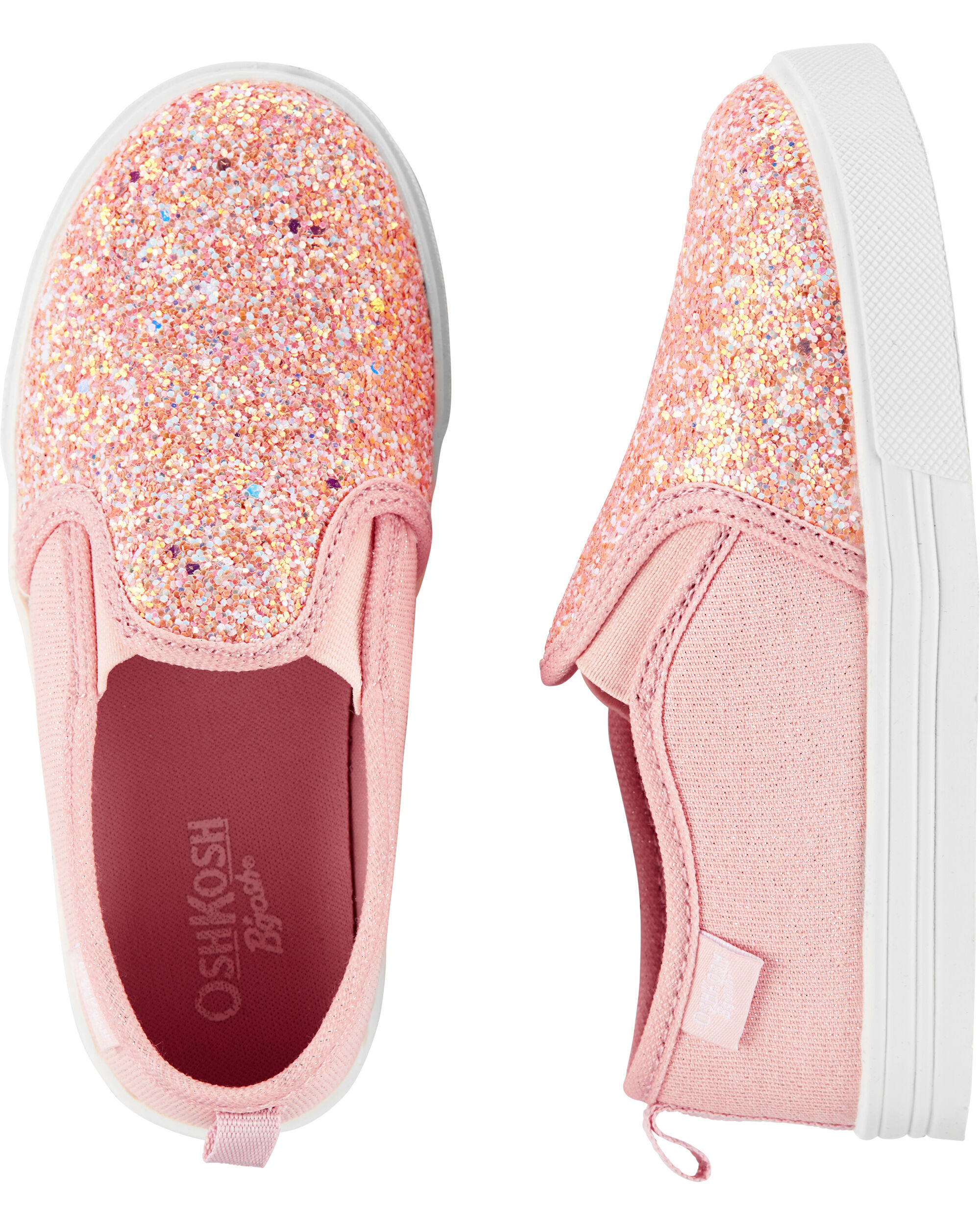 OshKosh Pink Glitter Slip-On Shoes 