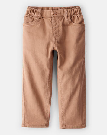 Toddler Boy 100% Cotton Pull-On Fashion Pants - Tan, 