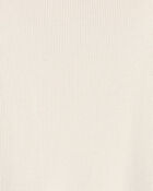 Girls Long-Sleeve Ribbed Top - Cream, image 2 of 3 slides