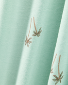 Bébé garçon - Grenouillère PurelySoft à fermeture à glissière à 2 sens à poignets et pieds rabattables imprimé de palmier - Menthe, image 5 sur 7 diapositives