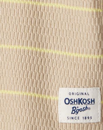 Toddler Striped Long-Sleeve Hooded Top - Beige, 