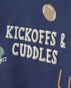 Baby Boy 2-Piece Football French Terry Pullover & Pant Set - Navy Blue, image 3 of 6 slides