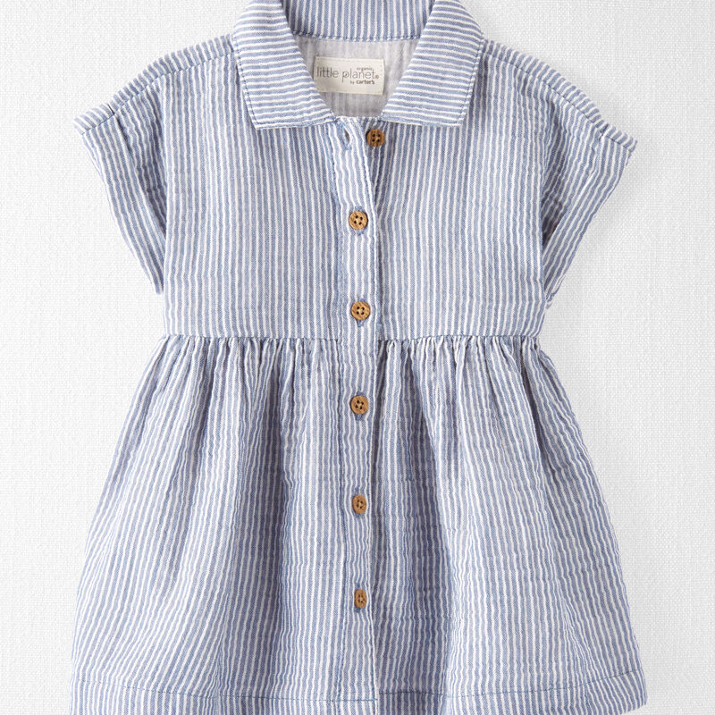 Beats Blue Baby Organic Cotton Gauze Dress | Carter’s Oshkosh Canada