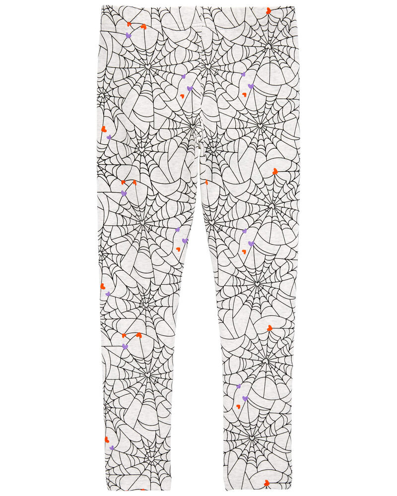Enfant Leggings d'Halloween à motif de toile d'araignée, image 2 sur 4 diapositives